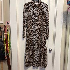 H&M Animal Print Long Sleeve Dress